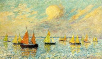 The Return Of The Fishing Fleet, Croisic Artwork by Ferdinand du Puigaudeau