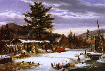 Habitant Returning from Market Artwork by Cornelius Krieghoff