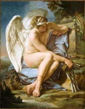 L'Amour à l'affût Artwork by Louis Jean François Lagrenée