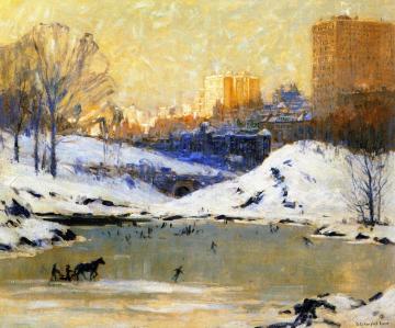 Central Park in Winter Artwork by Colin Campbell Cooper