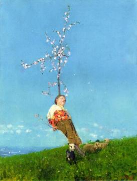 Springtime Artwork by Francesco Paolo Michetti