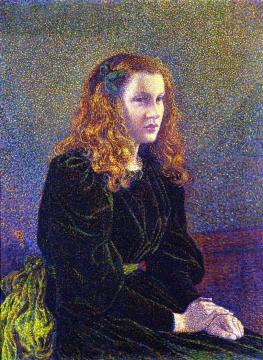 Girl in Green Artwork by Theo van Rysselberghe