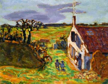 Two Children, Vernouillet Artwork by Pierre Bonnard