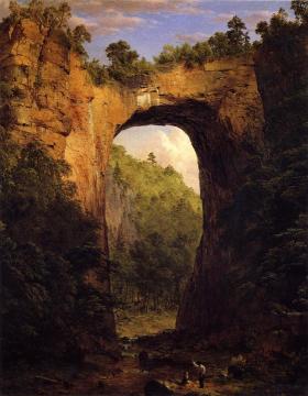 The Natural Bridge, Virginia Artwork by Frederic Edwin Church