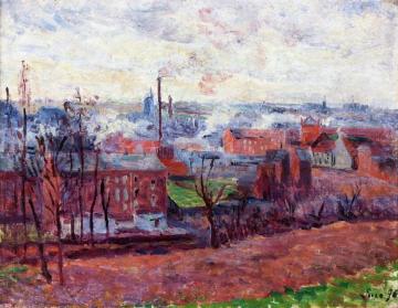 Landscape at Marchiennes Artwork by Maximilien Luce