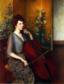 The Cellist Artwork by Lilla Cabot Perry