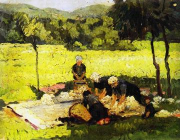 Washerwomen Artwork by Luigi Comoli