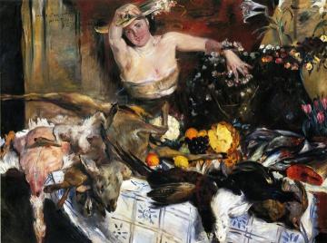 Large Still Life with Figure Artwork by Lovis Corinth