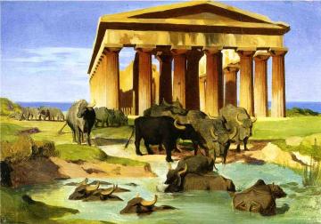 View of Paestum, (study) Artwork by Jean Leon Gerome