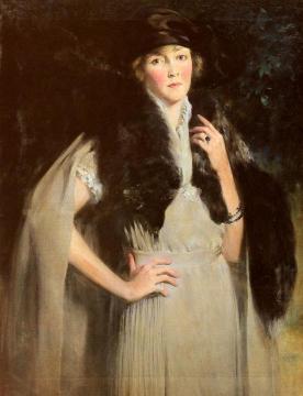 Portrait Of Mrs. Edward W. Redfield Artwork by Irving R. Wiles