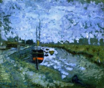 Barge On The Canal Artwork by Pierre Bonnard