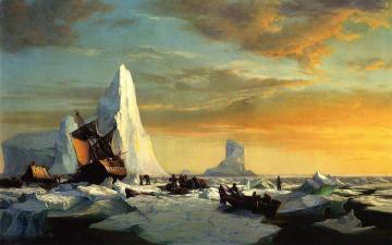 Whalers Trapped by Arctic Ice Artwork by William Bradford
