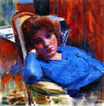 The Blue Bodice Artwork by Pierre Bonnard