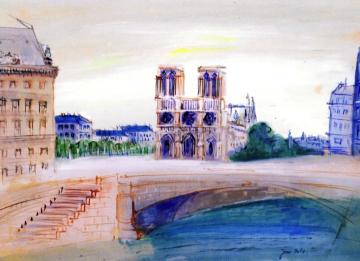 Notre-dame De Paris Artwork by Jean Dufy