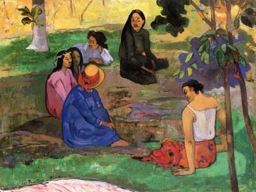 Les Parau Parau (conversation) Artwork by Paul Gauguin