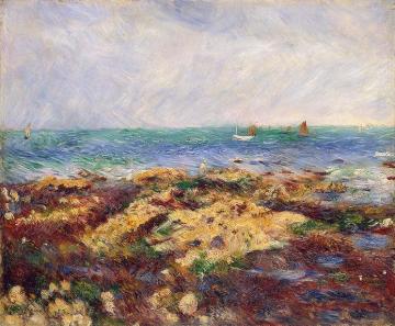 Low Tide at Yport Artwork by Pierre Auguste Renoir