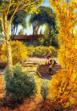 Fall, Santa Fe, River Artwork by John Sloan