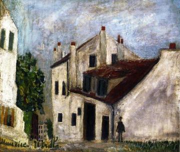 The House of Mimi Pinson in Montmartre Artwork by Maurice Utrillo