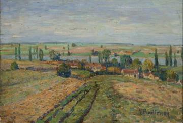 Landscape near the river Labe Artwork by Václav Radimský