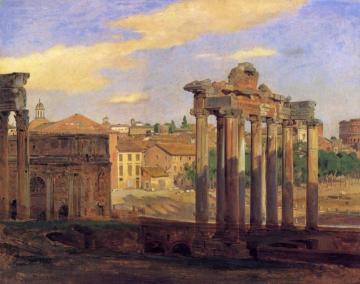 The Arch Of Septumius Severus And The Temple Of Concord Artwork by Constantin Hansen
