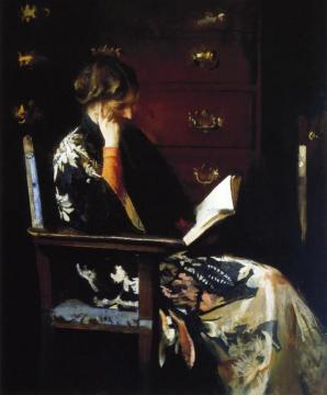 Mary Reading Artwork by Edmund Tarbell