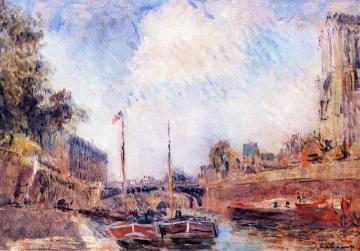 Paris, The Seine and Notre-Dame Artwork by Albert Lebourg