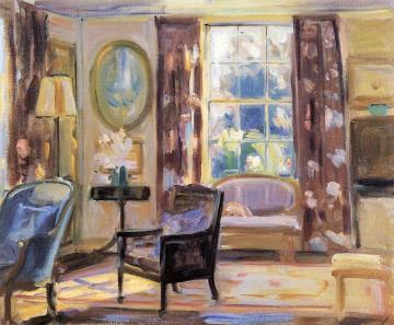 Drawing Room at Stratford Tony, England Artwork by Wilfred Gabriel De Glehn