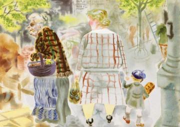 Street Scene, Berlin Artwork by George Grosz