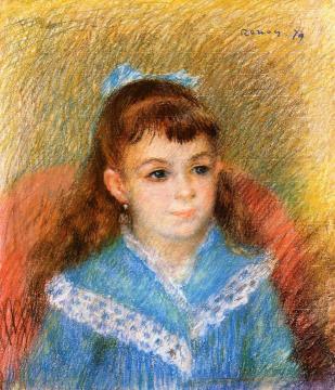 Portrait of a Young Girl Artwork by Pierre Auguste Renoir