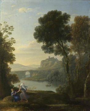 Landscape with Hagar and the Angel Artwork by Claude Lorrain