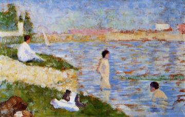 Bathers in the Water Artwork by Georges Seurat