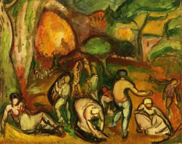 Figures in a Landscape Artwork by Emile-othon Friesz