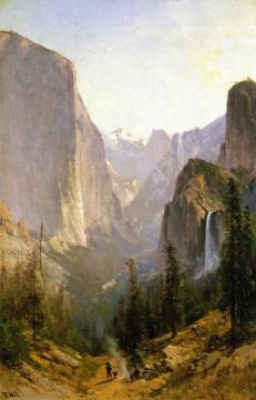 Yosemite Waterfall Artwork by Thomas Hill