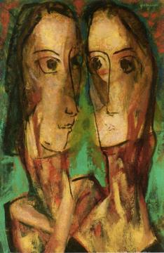 Two Heads Artwork by Alfred Henry Maurer