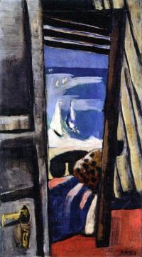 View Onto The Sea (red, Gray, Blue) Artwork by Max Beckmann