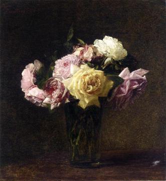 Roses Artwork by Henri Fantin-Latour