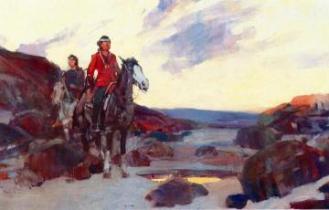 Indian Scouts Artwork by Frank Tenney Johnson