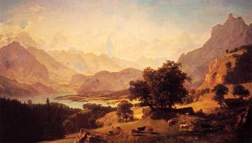 Bernese Alps, as Seen near Kusmach Artwork by Albert Bierstadt