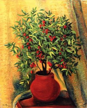 Vase of Flowers Artwork by Moise Kisling