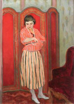 Nono in Striped Clothing Artwork by Henri Lebasque