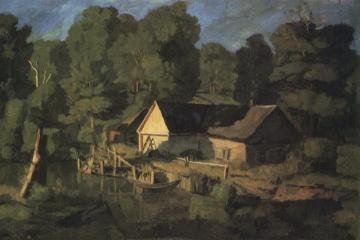 Mill in Tarusa Artwork by Nikolai Krymov