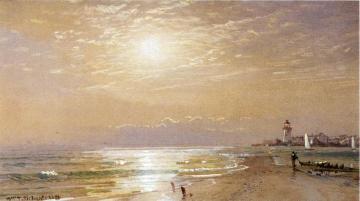 Along the Beach, Towards Sunset Artwork by William Trost Richards