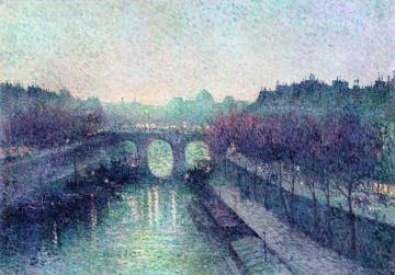 The Pont Neuf, The Seine, the Small Arm Artwork by Maximilien Luce