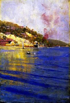 The Point Wharf, Mosman Bay Artwork by Sir Arthur Streeton