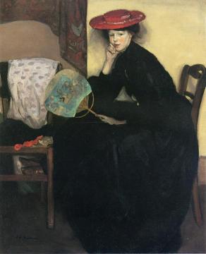 Model with a Japanese Fan Artwork by Alfred Henry Maurer