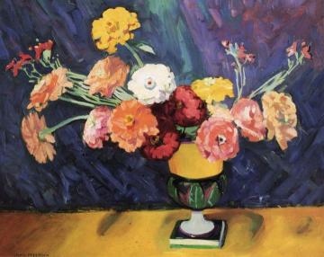 Still Life With Zinias Artwork by Jane Peterson