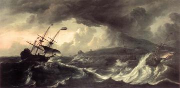 Ships Running Aground In A Storm Artwork by Ludolf Bakhuizen