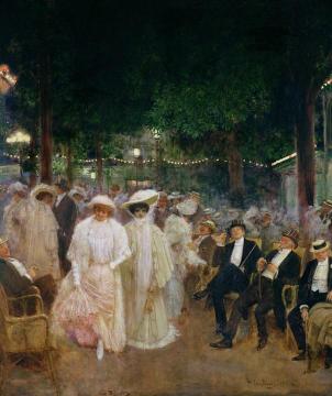 The Gardens of Paris Artwork by Jean Georges Beraud