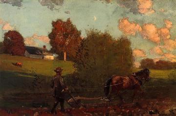 The Last Furrow Artwork by Winslow Homer