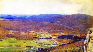 The Valley Of The Mittagong Artwork by Sir Arthur Streeton